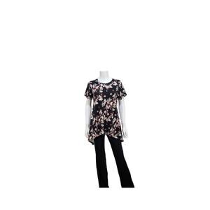 LuLaRoe Women's Black High-Lo Floral Scoop neck Shirt, Size: X-Small, New